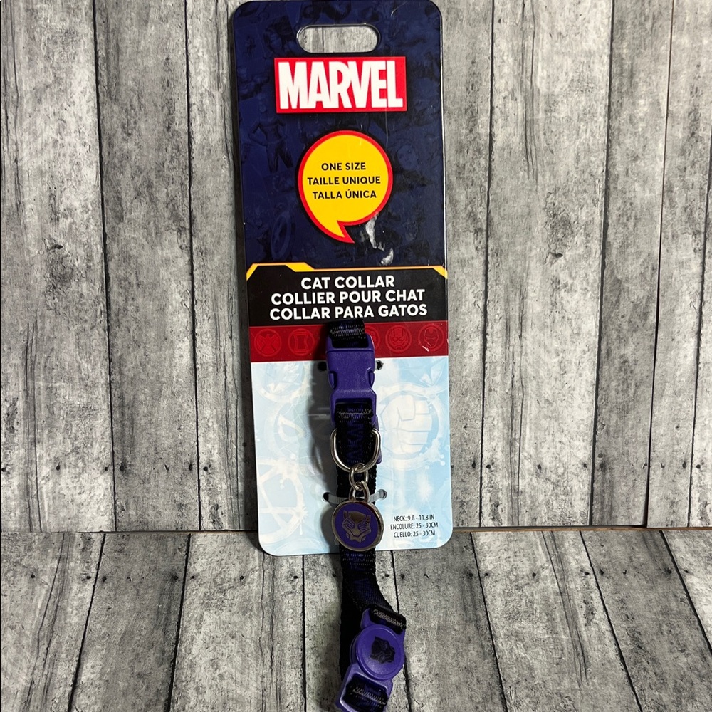 Marvel Purple and Black Cat Collar/Black Panther